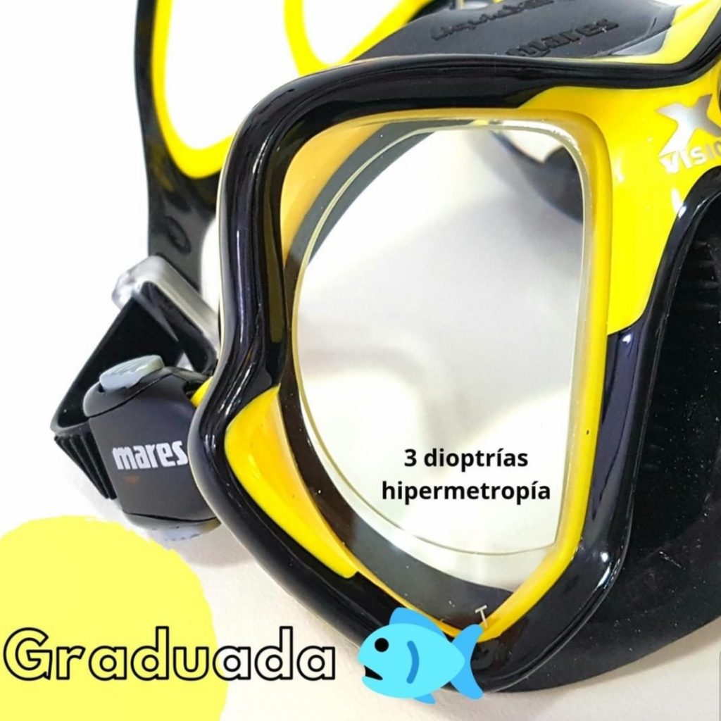 máscara mares graduada amarilla