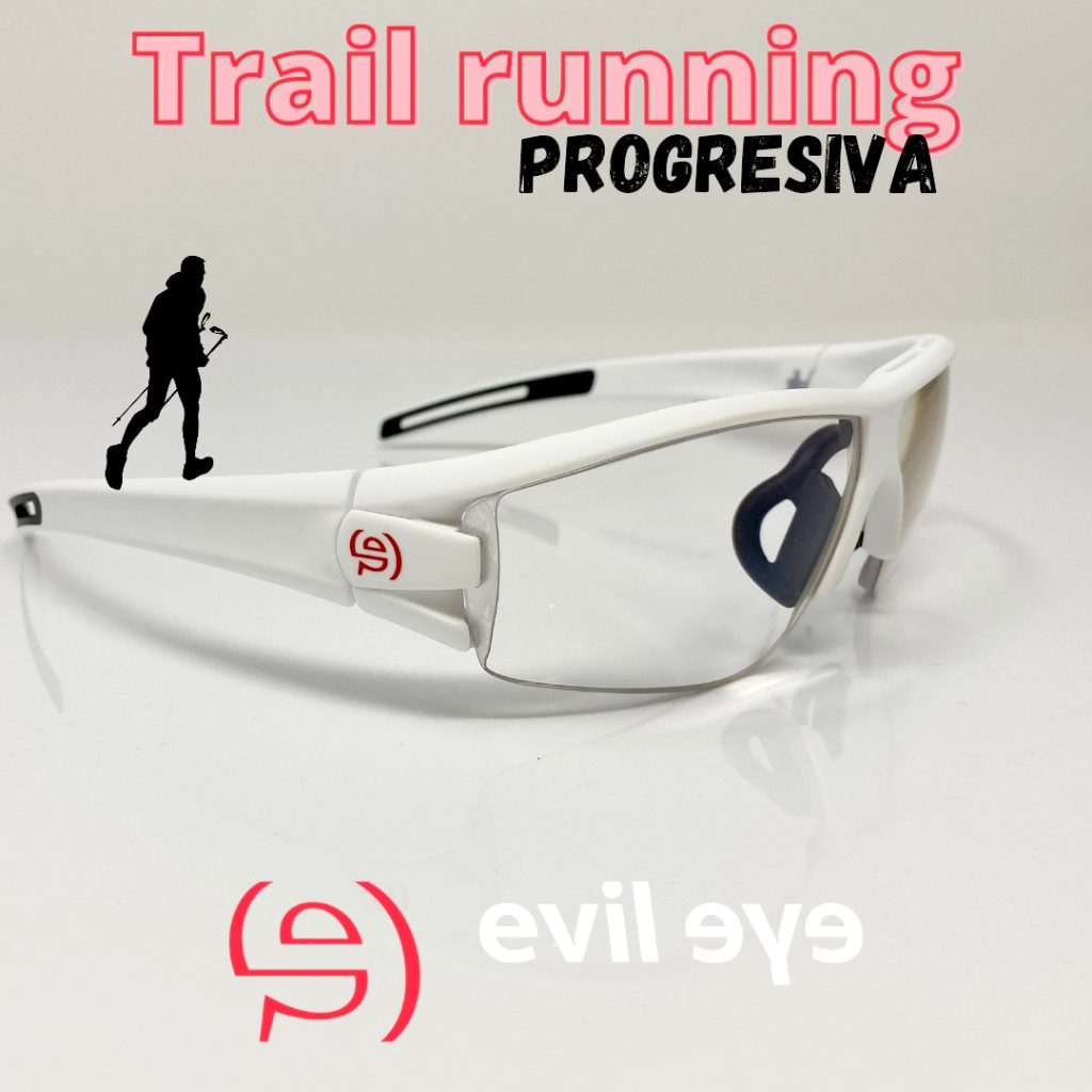 gafas deportivas graduadas para trail running trace blanca