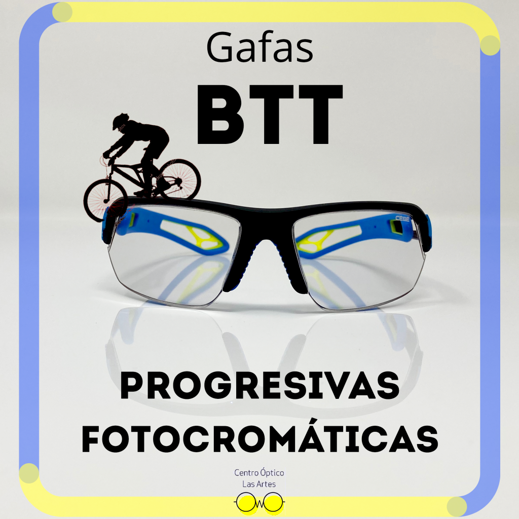gafas de ciclismo graduadas con lente fotocromatica y progresiva