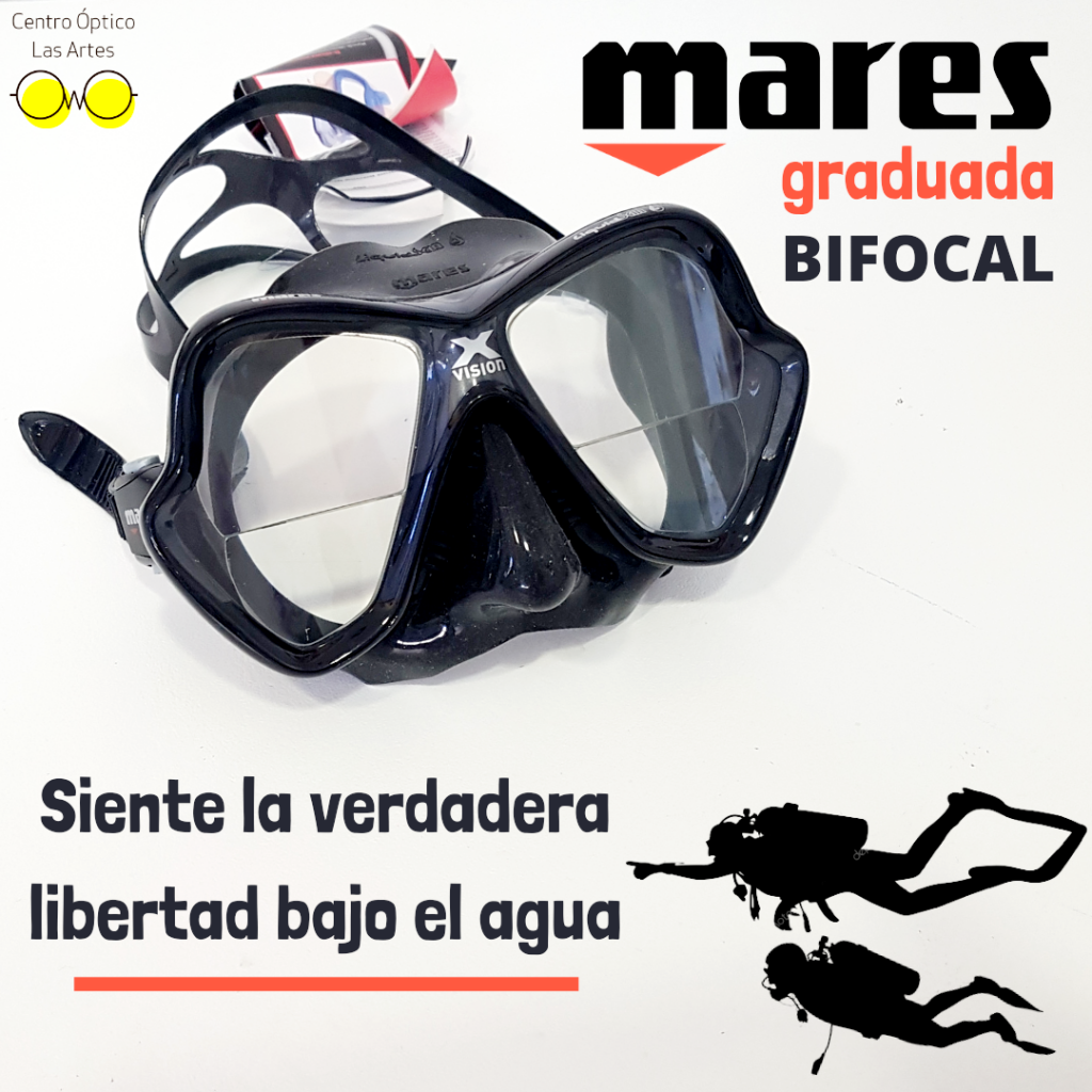 máscaras de submarinismo graduadas mares bicfocal