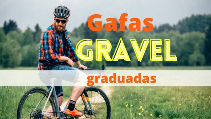 ciclista con gafas de gravel graduadas
