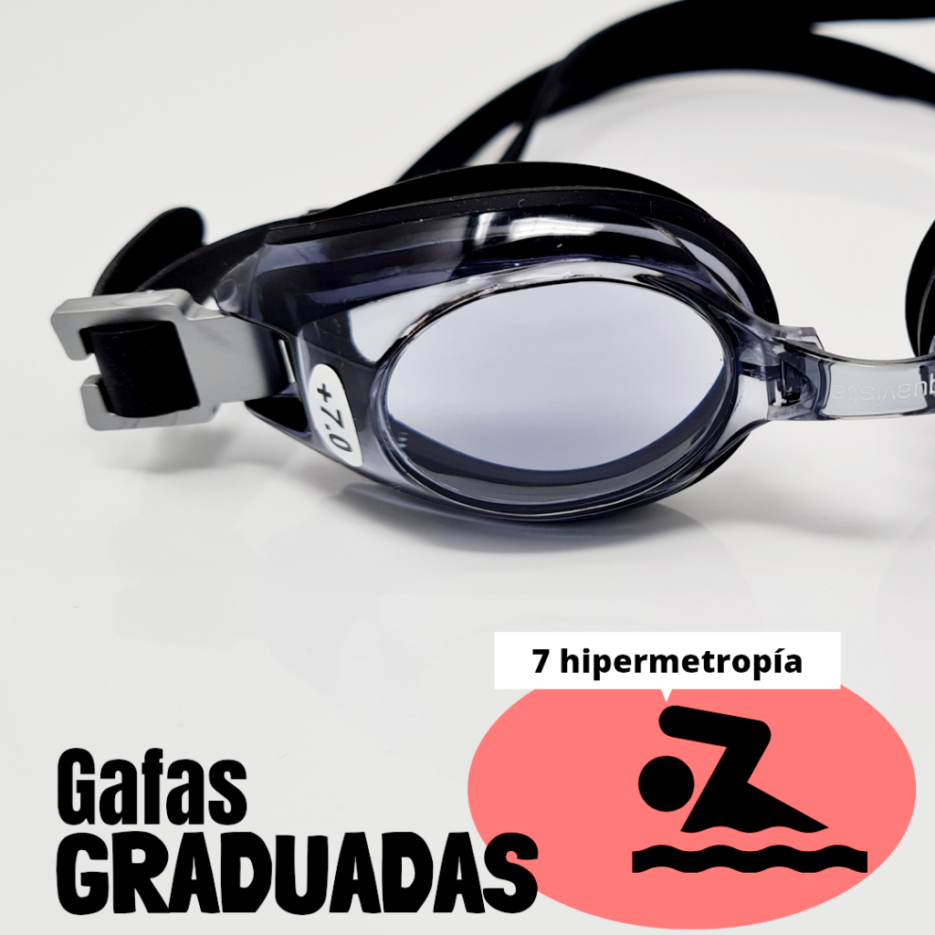 gafas graduadas para natación negras