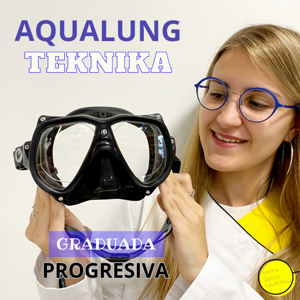 gafas de submarinismo progresivas aqualung negra